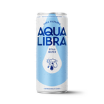 Aqua Libra still water can on a white background